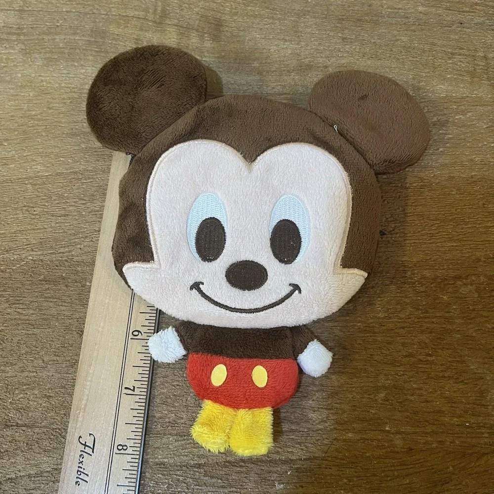Official Disney Mickey Mouse Plush Pass Case ID Holder Coin Purse Wallet Rare